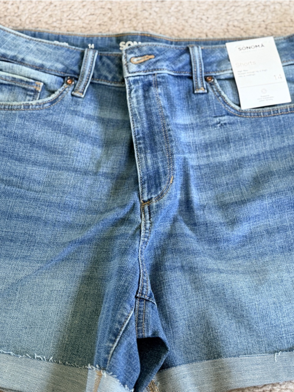 Sonoma Light Blue Denim Cropped Jean Shorts